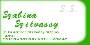 szabina szilvassy business card
