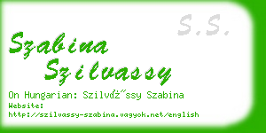 szabina szilvassy business card